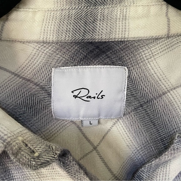 RAILS DYLAN SHIRT IN Sterling White large $158 - Picture 3 of 6